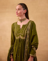 Forest Green Kurti Suit - AgapiKurti