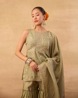 Mint Shaded Gharara Suit