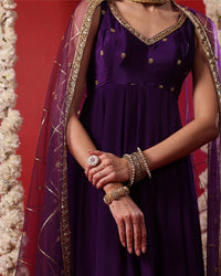 Kavya Royal Purple Anarkali Suit
