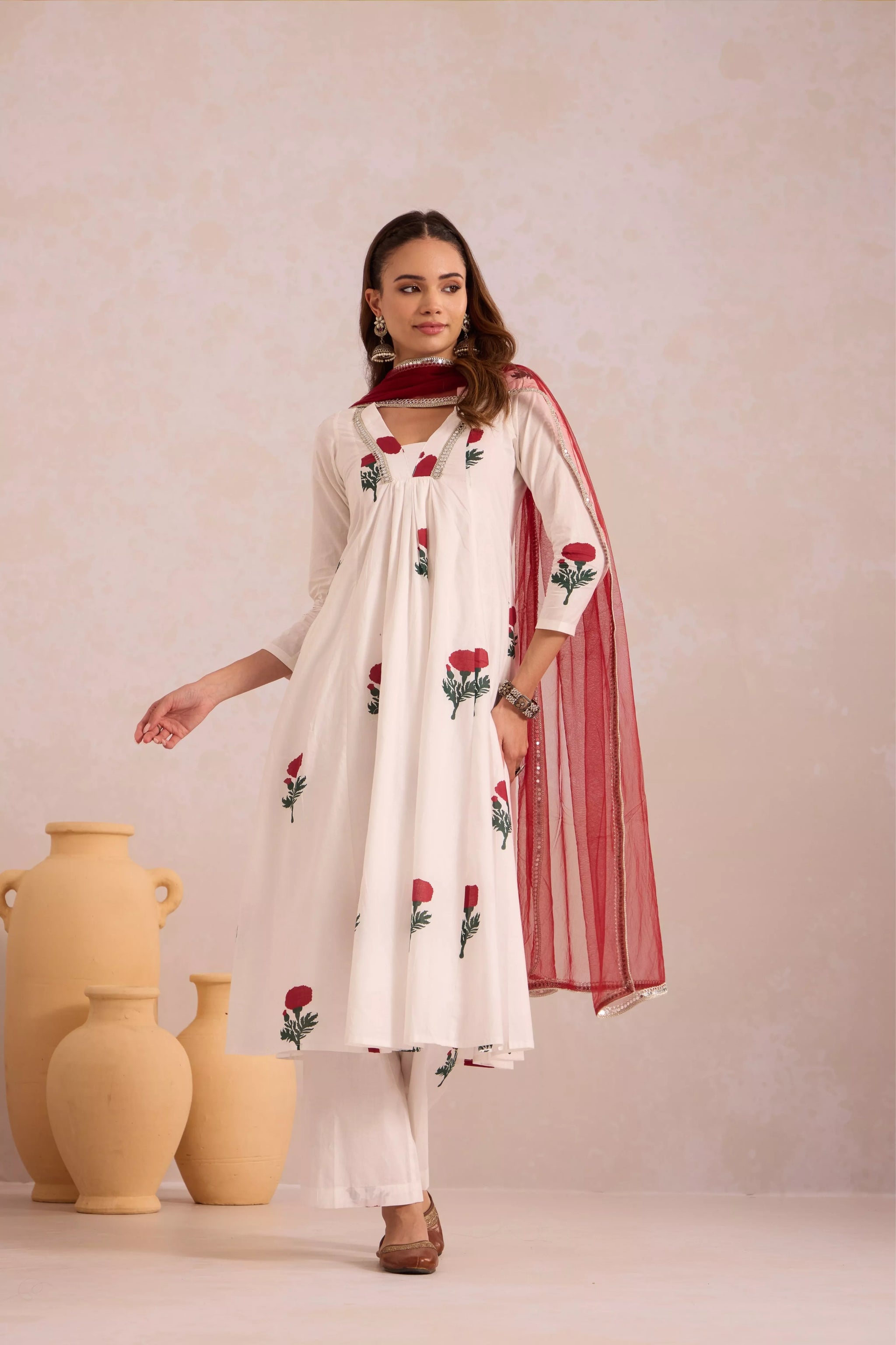 Red Rose on White Basanta