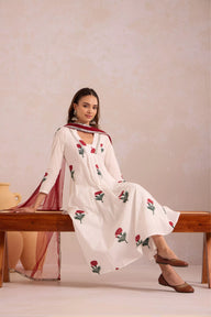 Red Rose on White Basanta