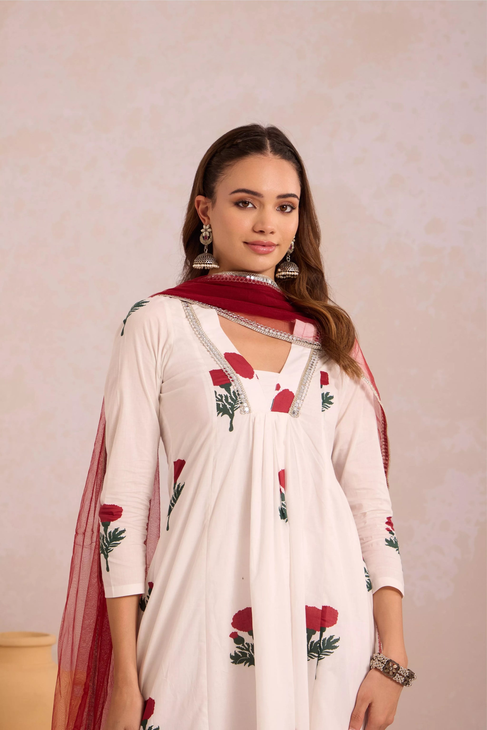 Red Rose on White Basanta