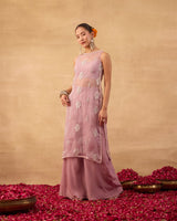 Lavendar Fusion Kurti Suit - AgapiKurti