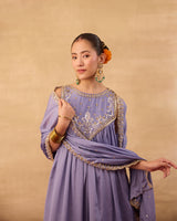 Powder Blue Kurti Set
