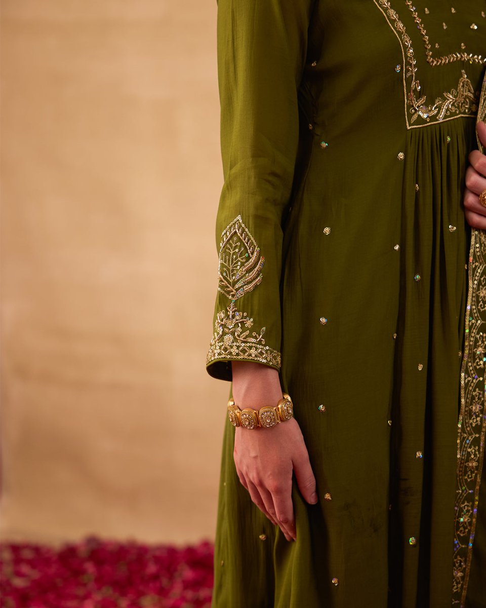 Forest Green Kurti Suit - AgapiKurti