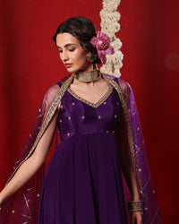 Kavya Royal Purple Anarkali Suit