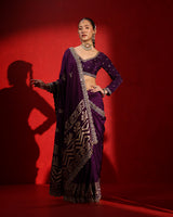 Maharani Deep Plum Saree