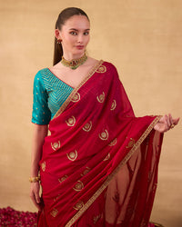 Deep Pink Saree