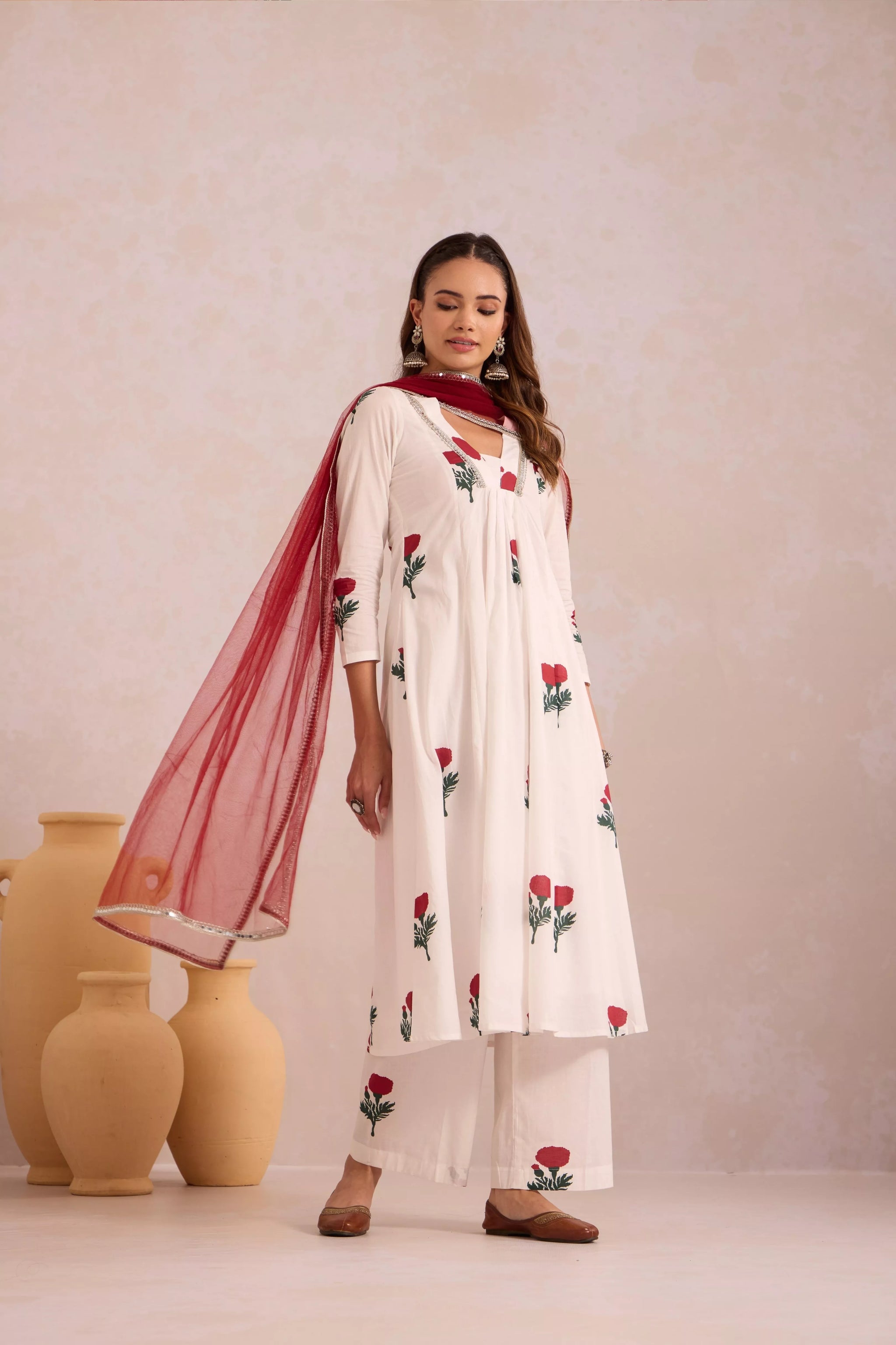 Red Rose on White Basanta