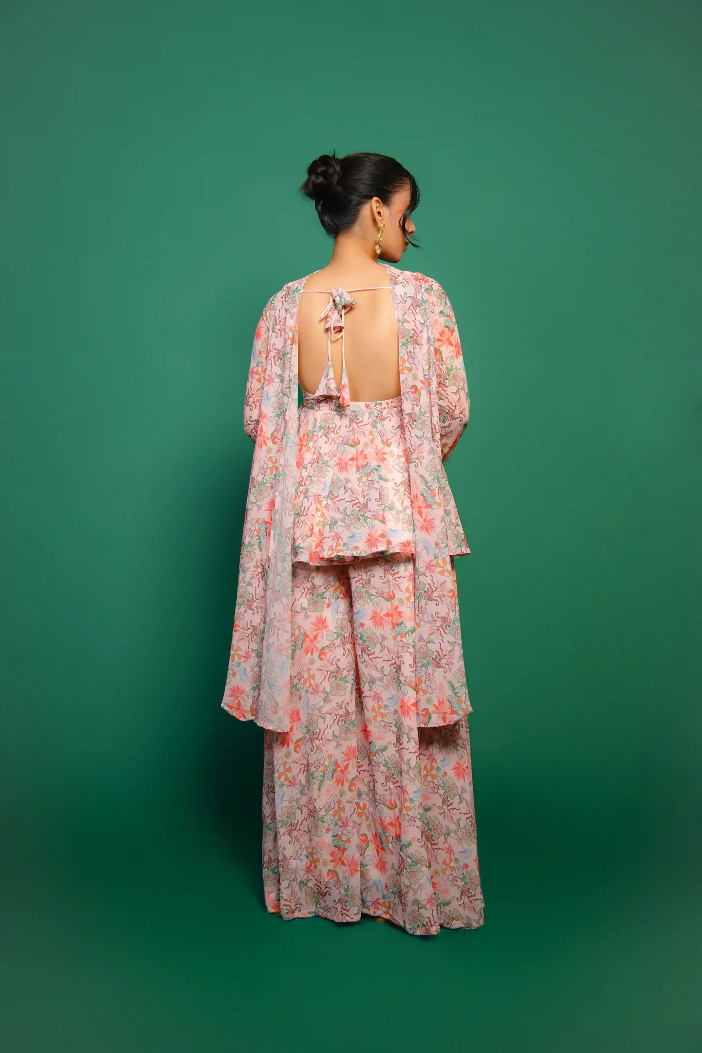 FLORAL GEORGETTE SHARARA SET