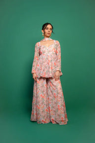 GEORGETTE FLORAL SHARARA SET