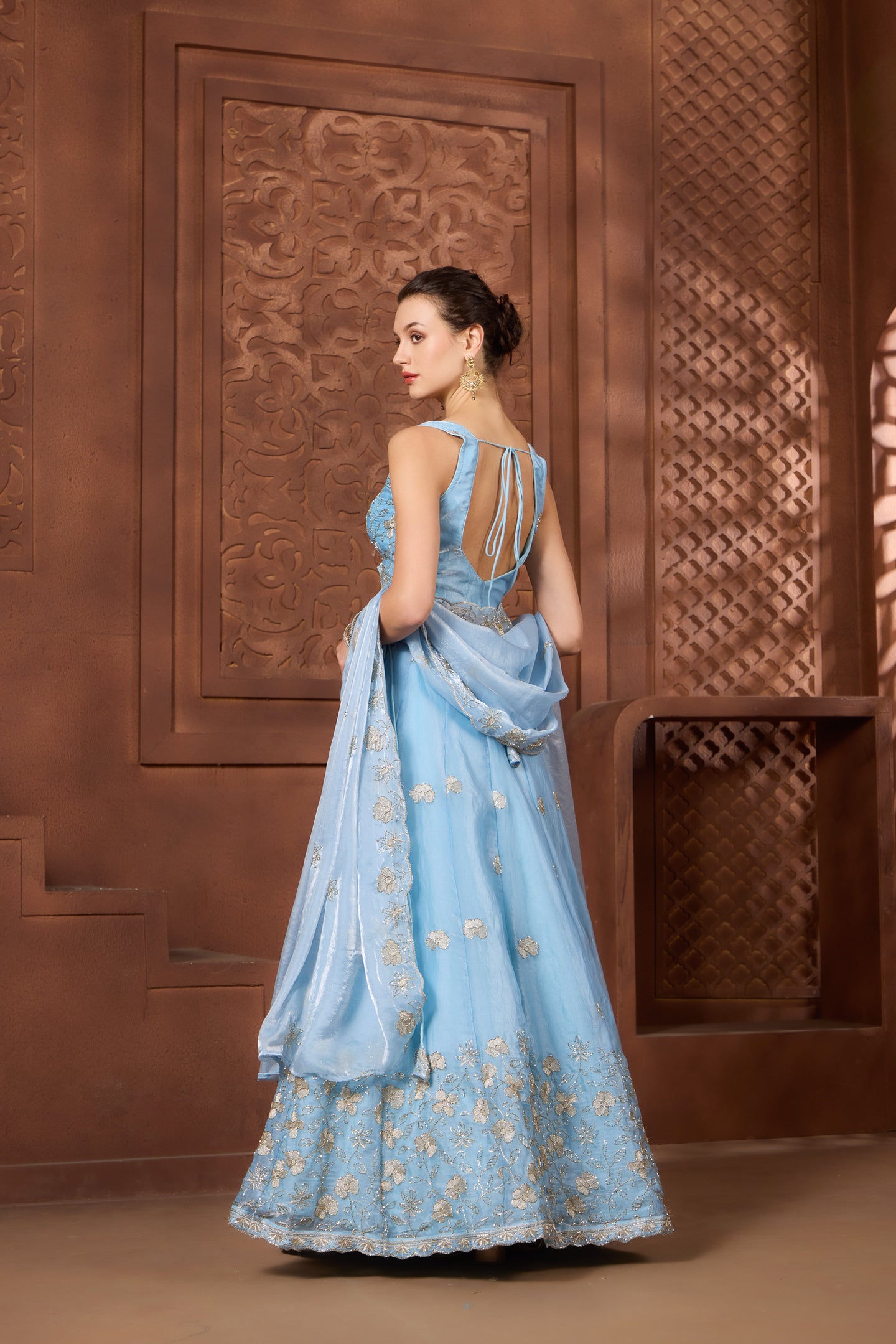 Asma Blue Lehenga Set