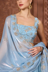 Asma Blue Lehenga Set