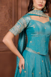 Ziya Teal Lehenga Set