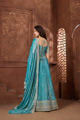 Ziya Teal Lehenga Set
