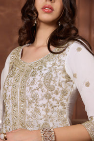 Noor Ivory Kurtha set