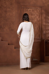 Noor Ivory Kurtha set