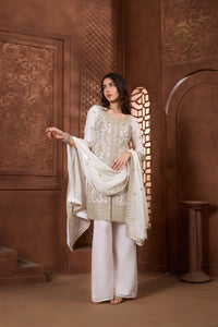 Noor Ivory Kurtha set