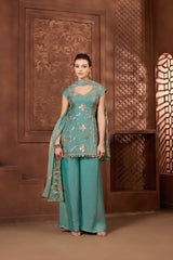 Sahar Seafoam Kurtha Set