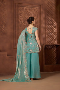 Sahar Seafoam Kurtha Set