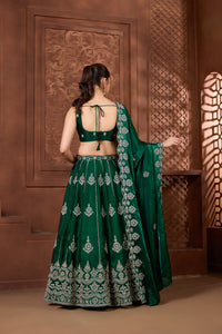 Inara Emerald sleeveless Lehenga Set