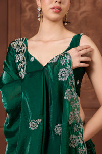 Inara Emerald sleeveless Lehenga Set