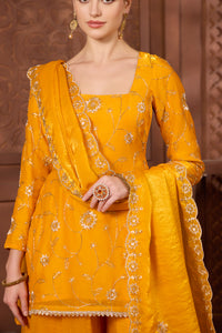 Mustard Kurtha sharara Set