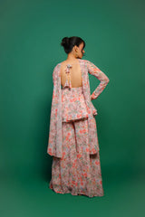 FLORAL GEORGETTE SHARARA SET