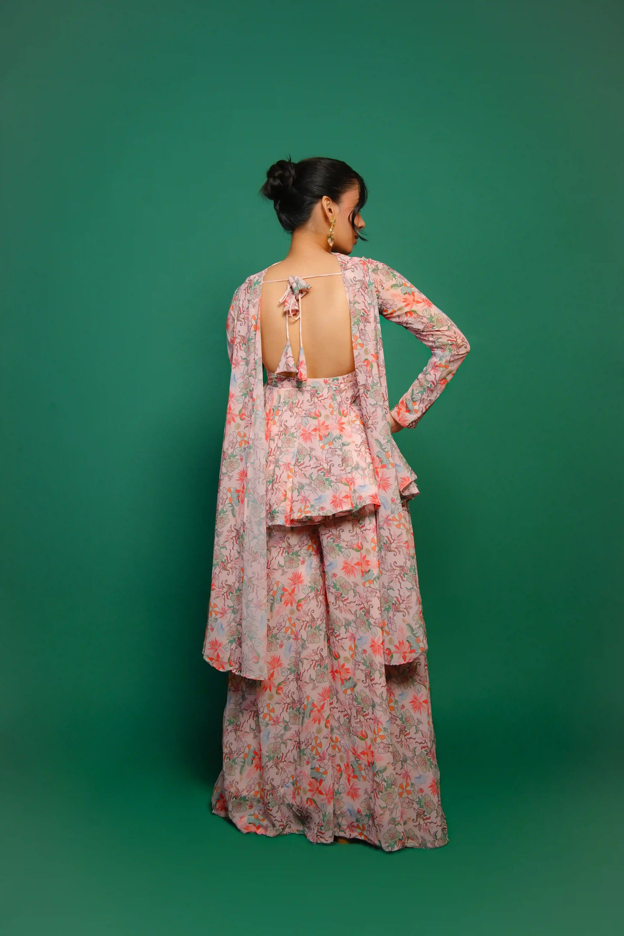 FLORAL GEORGETTE SHARARA SET