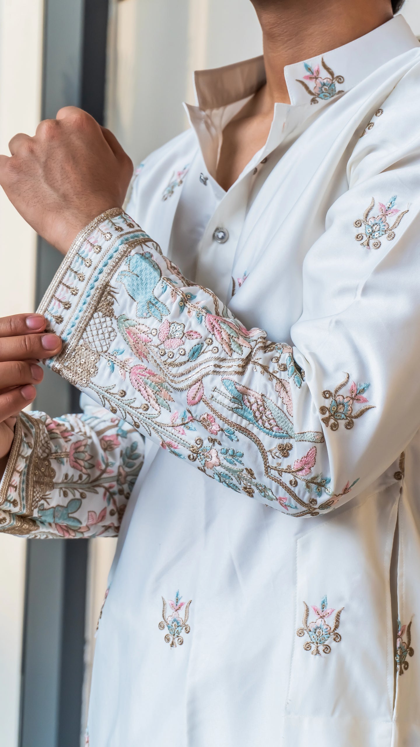 mysa white kurtha