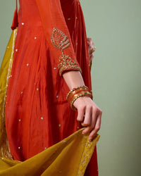 Kesar Orange Anarkali Suit - AgapiAnarkali