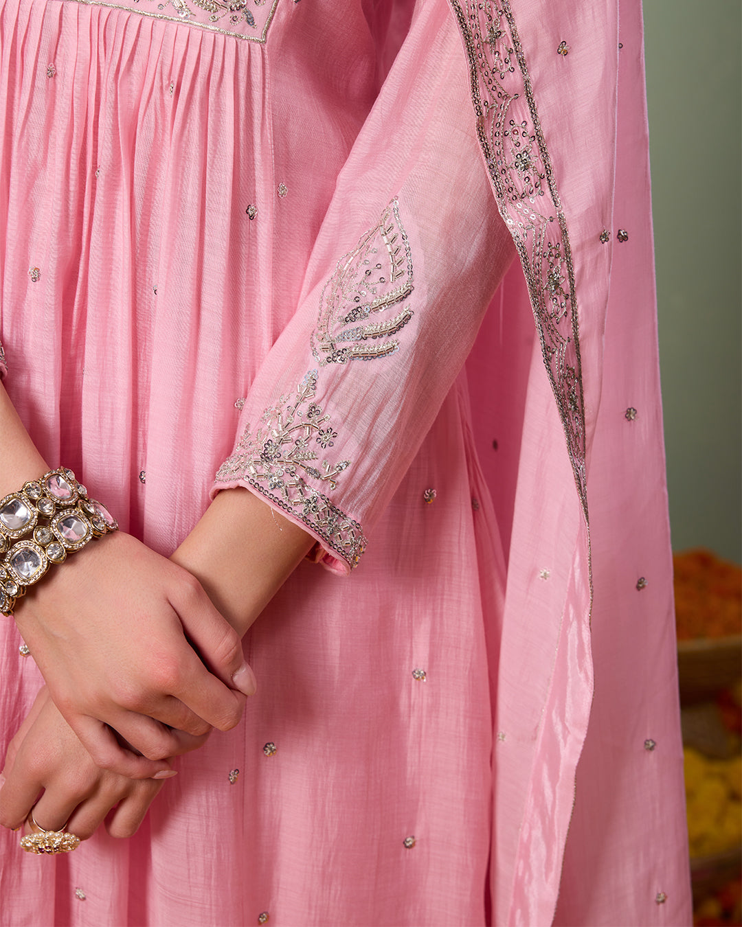 Komal Pink Anarkali Suit