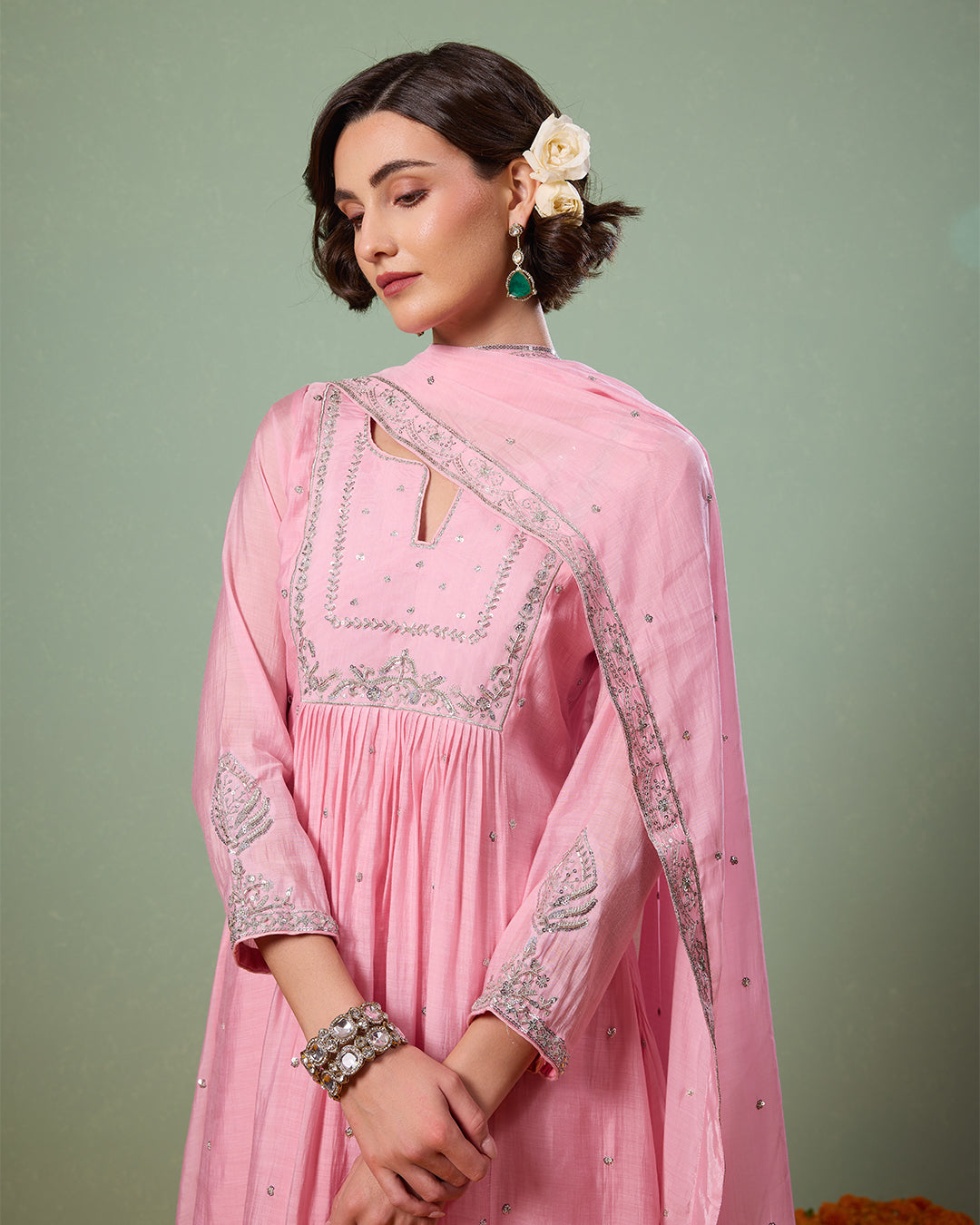 Komal Pink Anarkali Suit