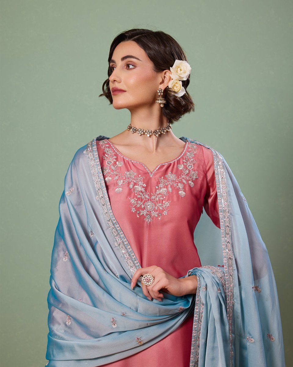 Leher Pink Sharara Suit - AgapiSharara Set