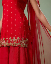 Reet Red Sharara Suit - AgapiSharara Set