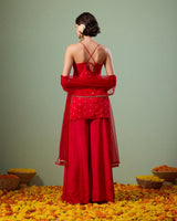 Reet Red Sharara Suit - AgapiSharara Set