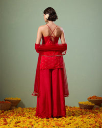 Reet Red Sharara Suit - AgapiSharara Set