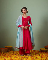 Roshini Pink Anarkali Suit - AgapiAnarkali