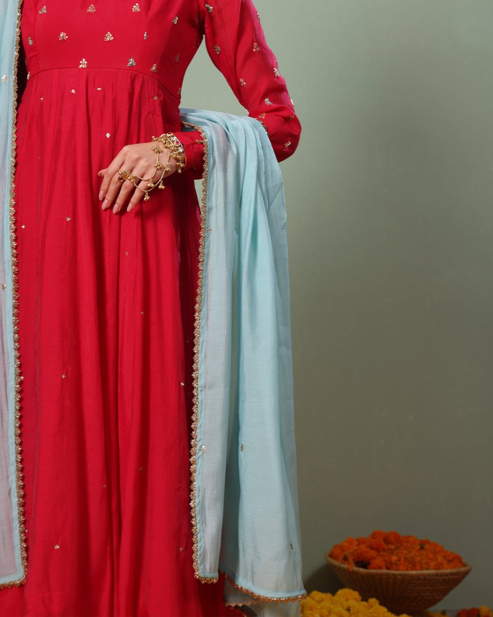 Roshini Pink Anarkali Suit - AgapiAnarkali