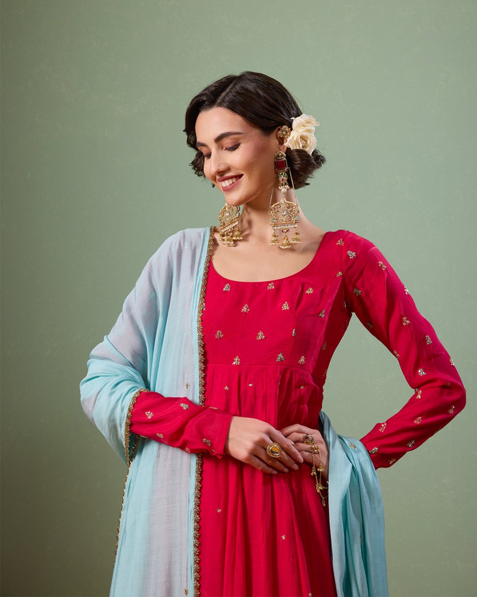 Roshini Pink Anarkali Suit - AgapiAnarkali
