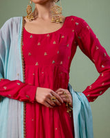 Roshini Pink Anarkali Suit - AgapiAnarkali