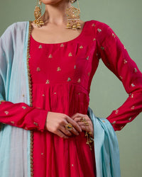 Roshini Pink Anarkali Suit - AgapiAnarkali