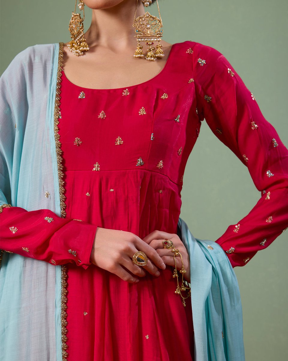 Roshini Pink Anarkali Suit - AgapiAnarkali