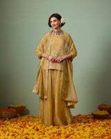 Suvarna  Gold Sharara Suit