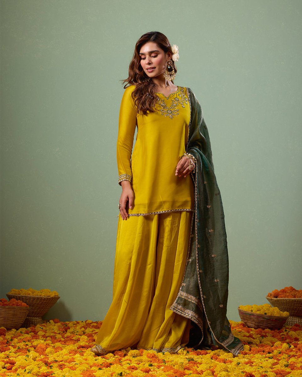 Toran Yellow Sharara Suit - AgapiSharara Set