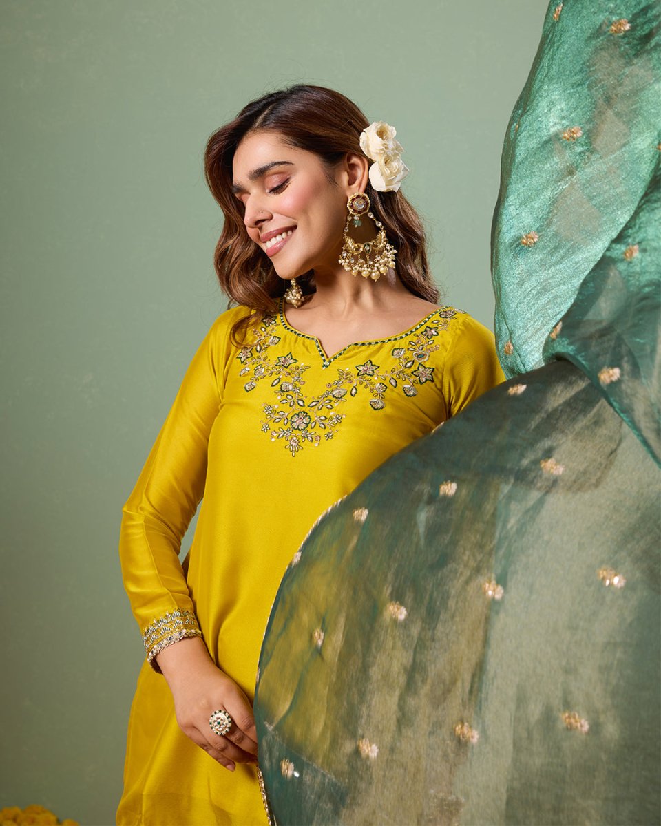 Toran Yellow Sharara Suit - AgapiSharara Set