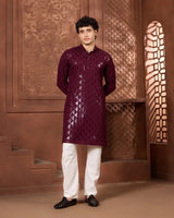 Aman Embroidered Festive Kurta Set for Men - AgapiMen's Kurthi