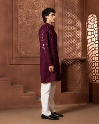 Aman Embroidered Festive Kurta Set for Men - AgapiMen's Kurthi