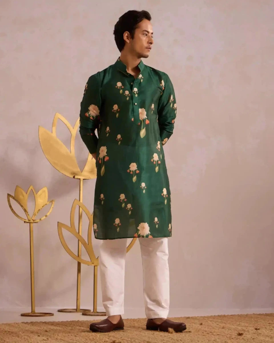 Amber Bloom Kurtha - AgapiMen's Kurthi