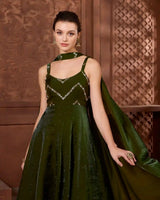 Ayat Emerald Anarkali Sharara Set - AgapiAnarkali